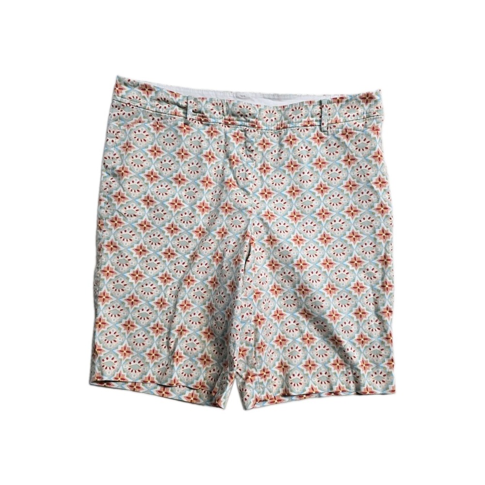 Talbots  Perfect Short‎ Bermuda Shorts 14 Multicolor  Geometric